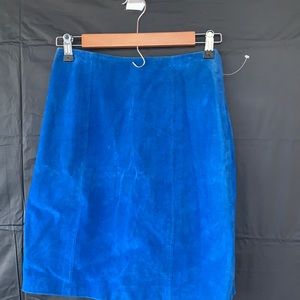 Wilson royal blue suede skirt